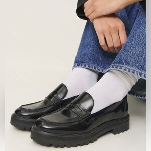Reformation black chunky loafer size 8.5